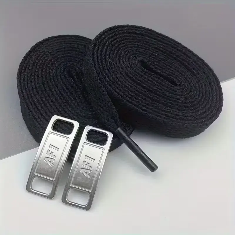 Pasadores Air Force one (Negros) + Metal plateado 