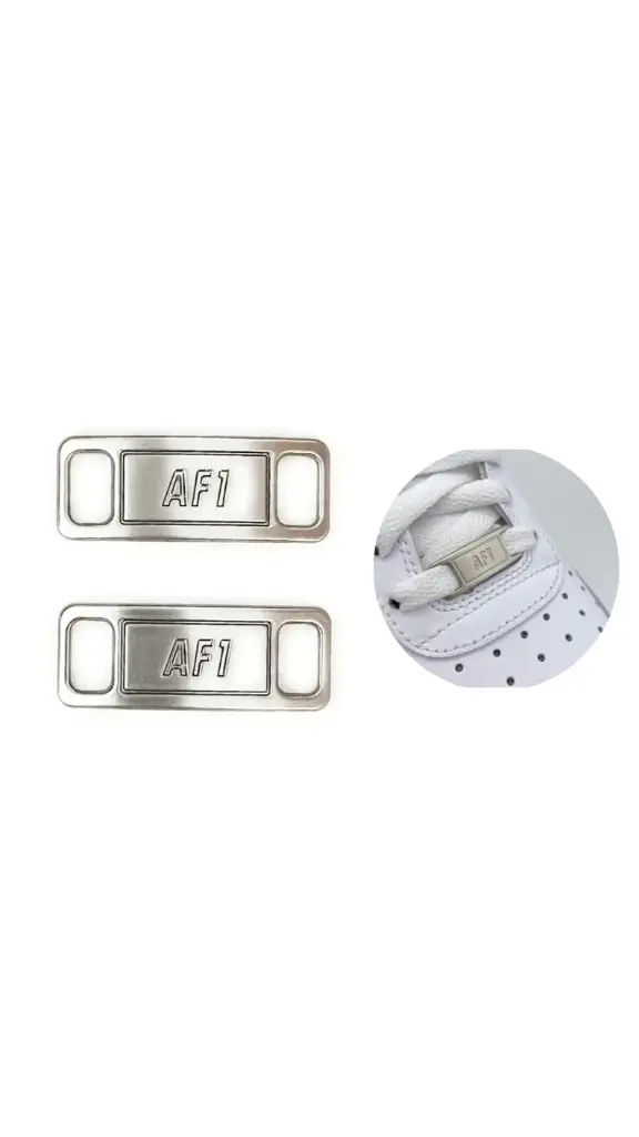 Metal plateado de Air force One (Para los cordones)