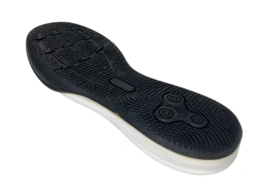 Suela de Futsal para Losa (Eva+Caucho) (Blanca con  Negro)